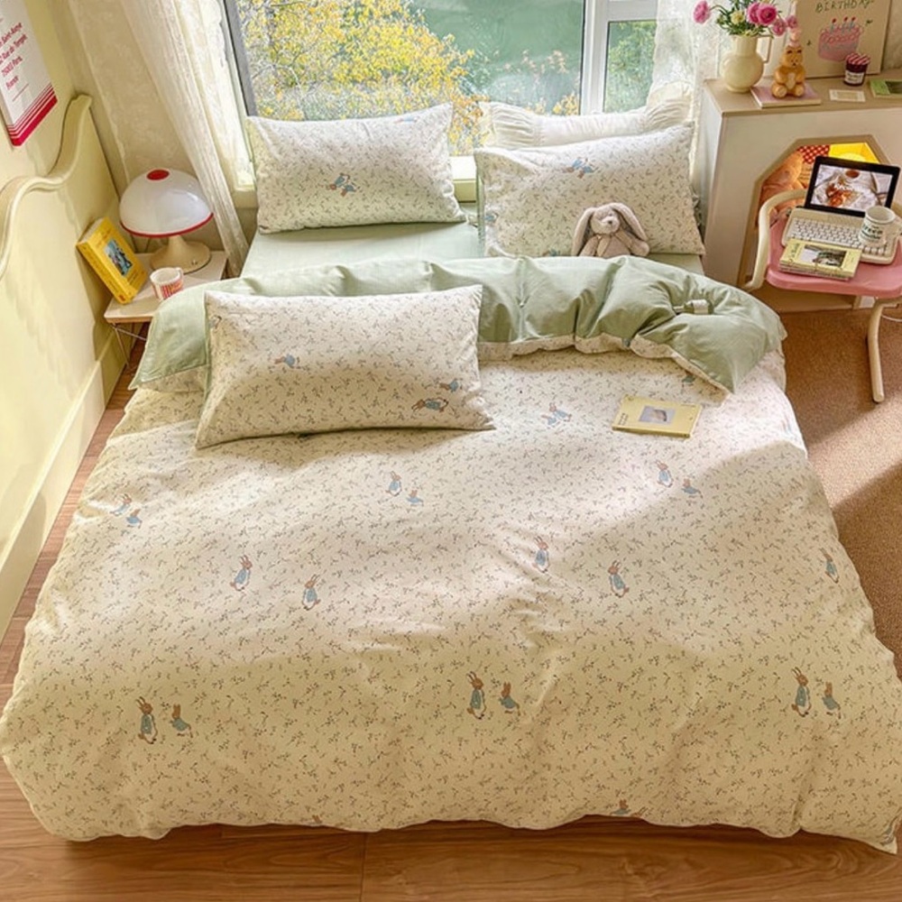 Lullabuy Queen Bedding Set Duvet Flat Sheets Pillowcases-Retails $139 Luxury New - Picture 2 of 6